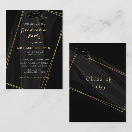 Faire encadrer la conception d'art pour invitation (Devant / Derrière)