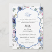 Faire ensemble de mariage bleu bleuet Invitation (Devant)