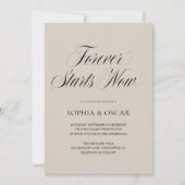 Faire Ensemble Forever Wedding Invitation Set Beig (Devant)