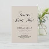 Faire Ensemble Forever Wedding Invitation Set Beig (Debout devant)