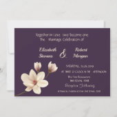 Faire et Chic Invitation de Mariage Magnolia (Devant)
