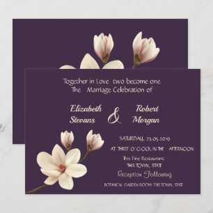 Faire et Chic Invitation de Mariage Magnolia