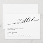 Faire et Simple Faire-part d'annulation de mariage (Devant / Derrière)
