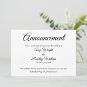 Faire et Simple Faire-Part de Mariage Reporté (Debout devant)