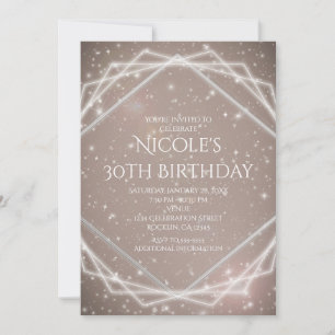 Faire Étincelle Invitations Géométriques Glamour M