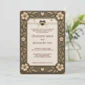 Faire Faire Cuir Mariage Occidental Invitation (Debout devant)