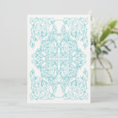 Faire-Fleur Mariage Invitation Bleu) (Debout devant)