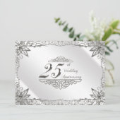 Faire Fleurir Argent Invitation pour les 25 Ans de (Debout devant)