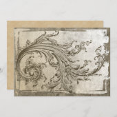 Faire Fleurir Rétro Invitation de Mariage Steampun (Devant / Derrière)