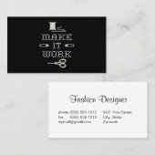 Faire fonctionner le Carte de visite de mode (Devant / Derrière)