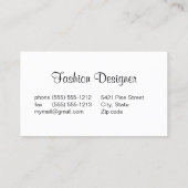 Faire fonctionner le Carte de visite de mode (Dos)