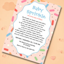 Faire formulation invitations de baby sprinkle gar