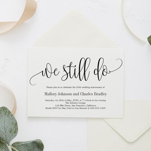 Faire invitation anniversaire de mariage en callig
