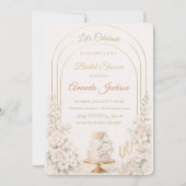 Faire invitation arc en or rose (Devant)
