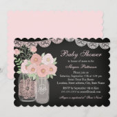 Faire invitation Baby Shower avec un pot Mason et  (Devant / Derrière)