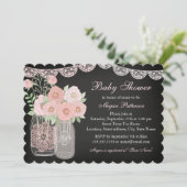 Faire invitation Baby Shower avec un pot Mason et  (Debout devant)
