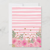 Faire invitation d'anniversaire 1ère année Fleur d (Dos)