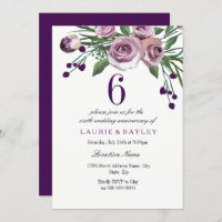 Faire invitation d'anniversaire de mariage de 6 an
