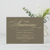 Faire invitation d'anniversaire de mariage - Doré (Debout devant)