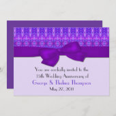 Faire invitation d'anniversaire violet (Devant / Derrière)