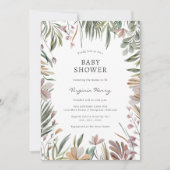 Faire invitation de baby shower botanique (Devant)