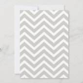 Faire invitation de baby shower Chevron blanc et g (Dos)