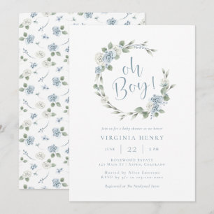 Faire invitation de baby shower floral élégant