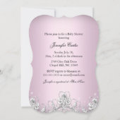 Faire invitation de baby shower rose clair avec un (Dos)