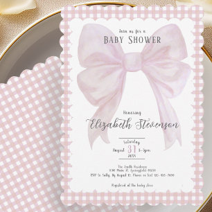 Faire invitation de baby shower rose élégante