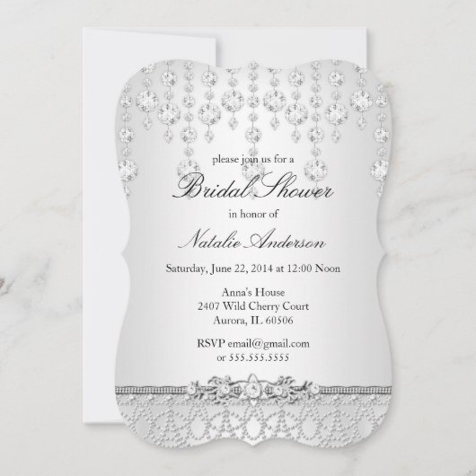 Faire invitation de bains de mariée Crystal (Devant)