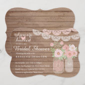Faire invitation de bains de mariée en pot Mason e (Devant / Derrière)