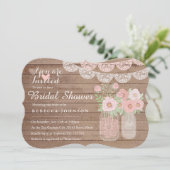 Faire invitation de bains de mariée en pot Mason e (Debout devant)