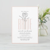 Faire invitation de bains de mariée rose tendre (Debout devant)