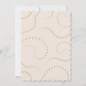 Faire invitation de baptême au ruban de perle et a (Dos)
