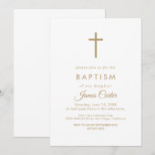 Faire invitation de baptême avec croix en typograp (Devant / Derrière)