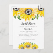 Faire invitation de bapteme de mariage Tournesol a (Devant / Derrière)