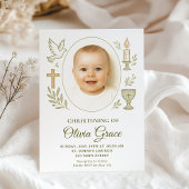 Faire invitation de baptême en or pour fille