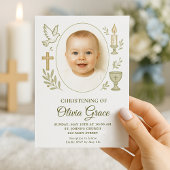 Faire invitation de baptême en or pour fille