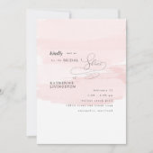 Faire invitation de douche de mariée Blush Splash (Devant)