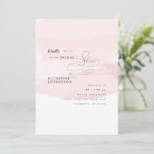 Faire invitation de douche de mariée Blush Splash (Debout devant)
