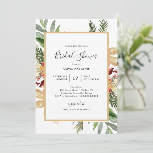 Faire invitation de douche de mariée de Noël (Debout devant)