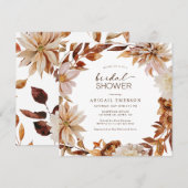 Faire invitation de douche de mariée florale d'aut (Devant / Derrière)