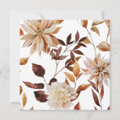 Faire invitation de douche de mariée florale d'aut (Dos)