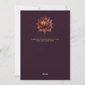 Faire invitation de douche de mariée gothique prun (Dos)