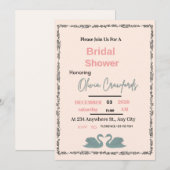 Faire invitation de douche de mariée – Moderne per (Devant / Derrière)