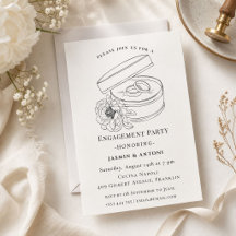Faire invitation de fête de fiançailles