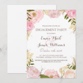 Faire invitation de fête de fiançailles florale (Devant / Derrière)