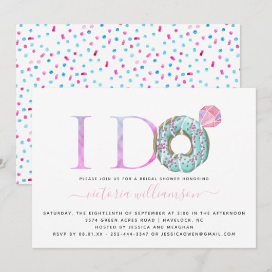 Faire | Invitation de Fête de Fiançailles Thème Do (Devant / Derrière)