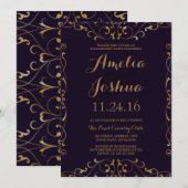Faire invitation de fête de fiançailles tourbillon (Devant / Derrière)