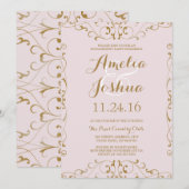 Faire invitation de fête de fiançailles tourbillon (Devant / Derrière)